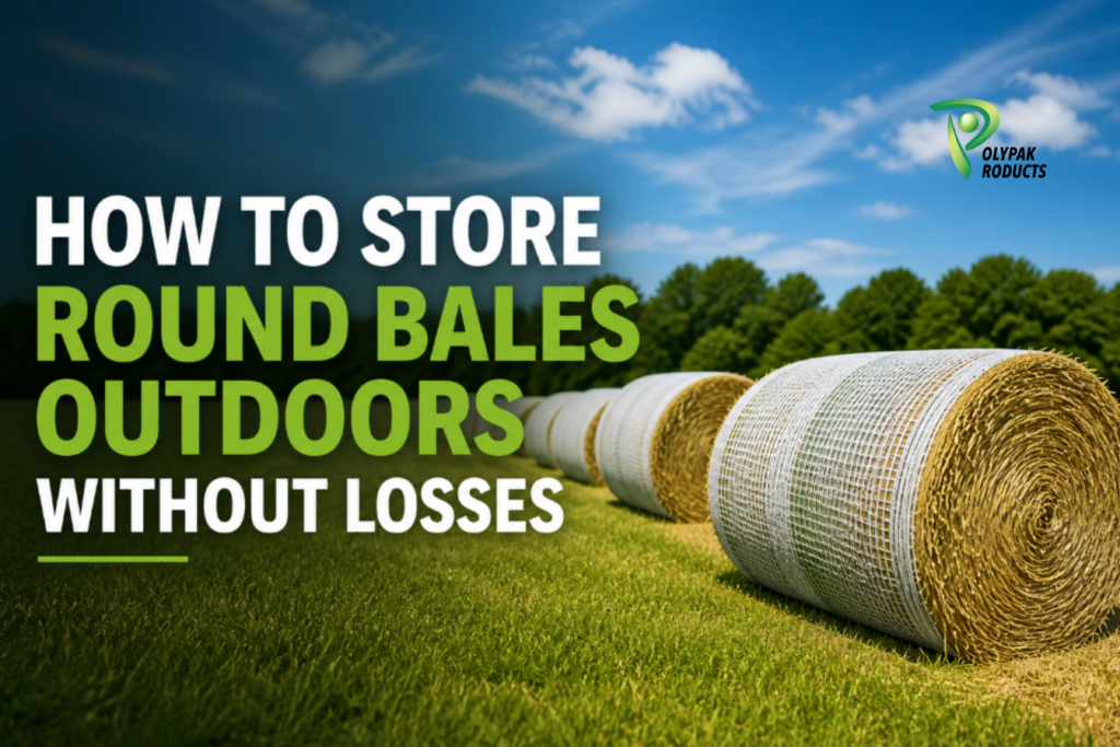 How to Store Round Bales Outdoors Without Losses