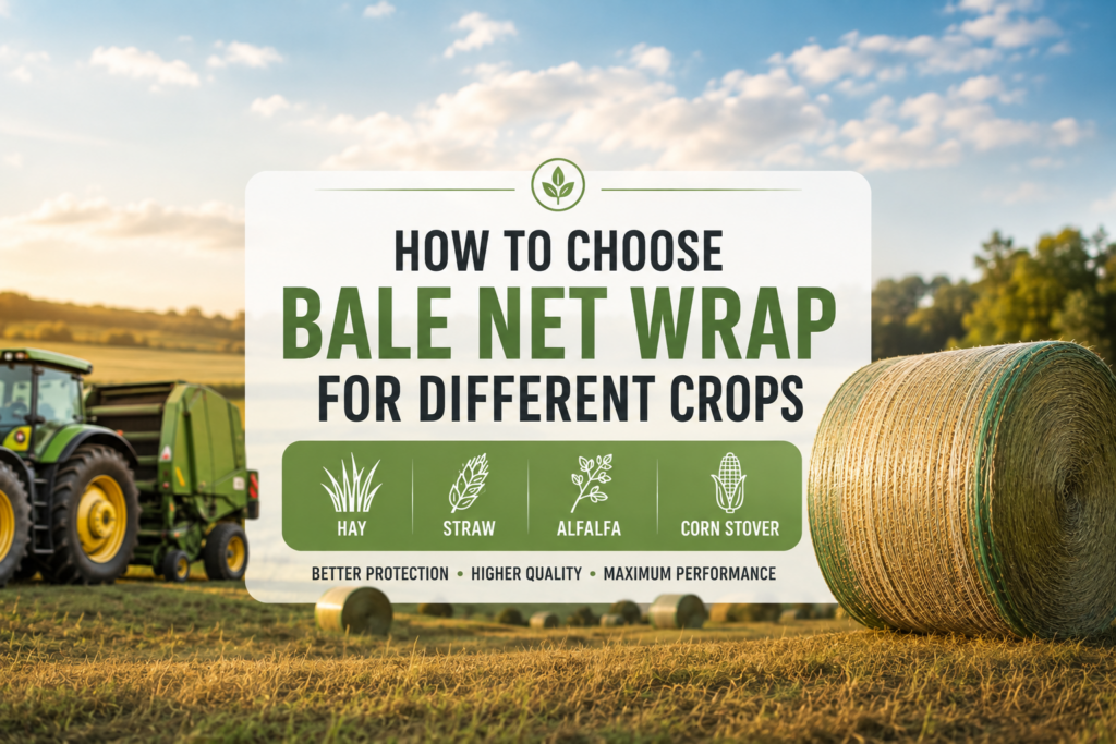 How to Choose Bale Net Wrap for Different Crops: Hay, Straw, Alfalfa & Corn Stover
